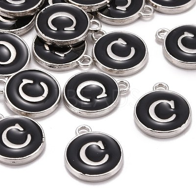 Platinum Plated Alloy Charms X-ENAM-S118-02C-P-1