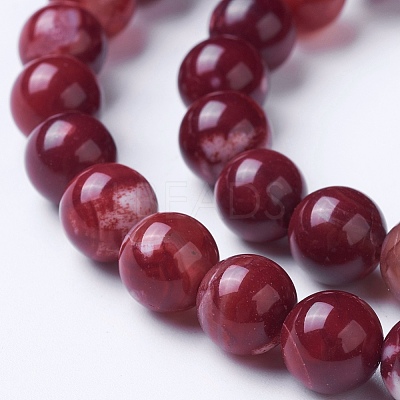 Natural Agate Beads Strands G-G754-04-8mm-1