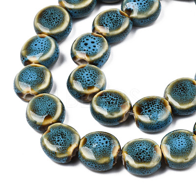 Handmade Porcelain Ceramic Beads Strands PORC-Q265-008E-1