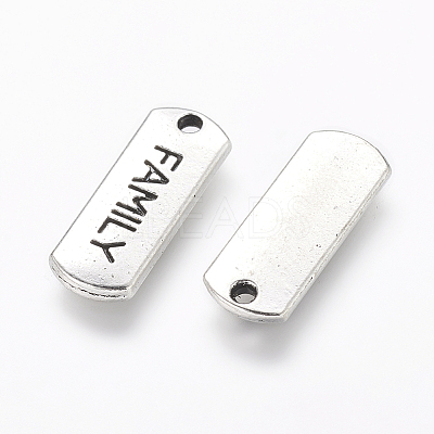Tibetan Style Alloy Rectangle with Word Family Pendants LS-X-TIBEP-Q043-057-RS-1