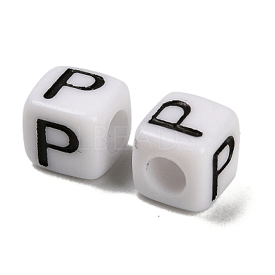 Opaque Acrylic Beads OACR-S076-01P-1