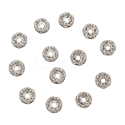 Brass Grade A Crystal Rhinestone Spacer Beads RB-A006-6MM-N-1