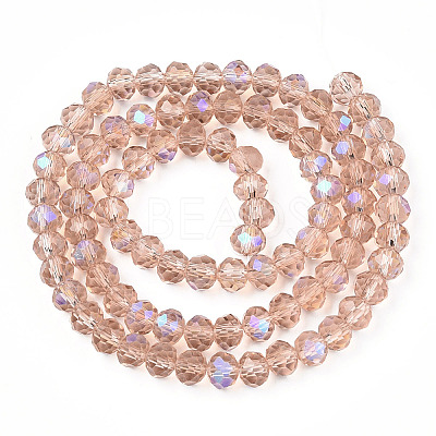Electroplate Glass Beads Strands EGLA-A034-T6mm-L22-1