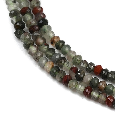 Natural African Bloodstone Beads Strands G-S388-A02-1x2mm-1