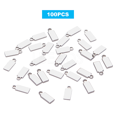 304 Stainless Steel Stamping Blank Tag Charms STAS-UN0006-69P-1