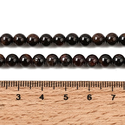 Natural Garnet Gemstone Bead Strands X-G-R263-6mm-1
