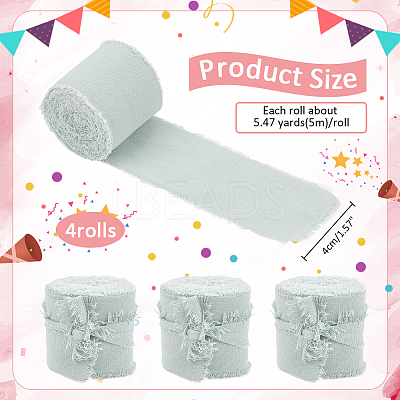 5M Cotton Frayed Ribbons OCOR-WH0045-09A-1