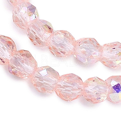 Transparent Glass Beads Strands LS-EGLA-N028-01A-A10-1