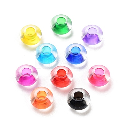 Transparent Acrylic European Beads X-TACR-P009-C01-1