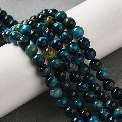 Grade AB+ Dyed Natural Tiger Eye Beads Strands G-G102-A02-02-1