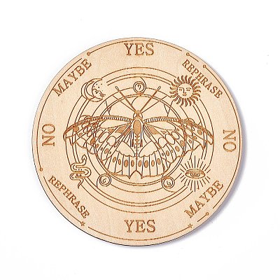 Wooden Carved Cup Mats DIY-B060-04C-1