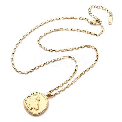 304 Stainless Steel Constellation Pendant Necklaces NJEW-K392-01G-05-1