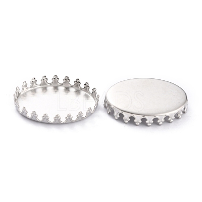 Non-Tarnish 304 Stainless Steel Cabochon Settings STAS-Y001-07B-P-1