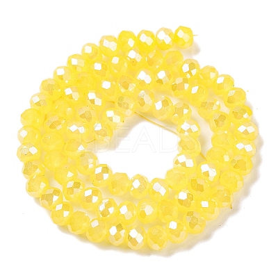 Baking Electroplate Glass Beads Strands X-DGLA-A039-J10mm-B23-1