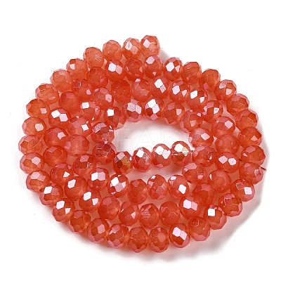 Baking Electroplate Glass Beads Strands DGLA-A039-J6MM-B01-1