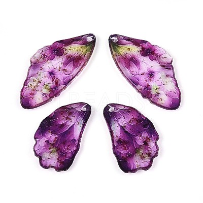Transparent Epoxy Resin Pendants RESI-T057-30E-1