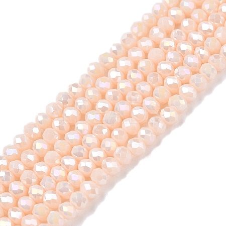 Electroplate Glass Beads Strands EGLA-A044-P2mm-B05-1