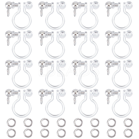 Unicraftale 30Pcs 304 Stainless Steel Clip-on Earring Findings STAS-UN0051-66-1