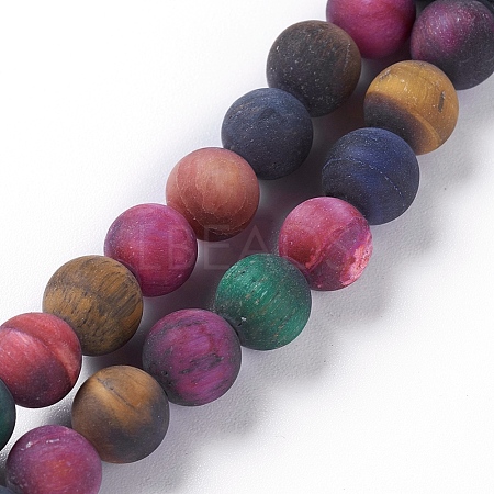 Natural Tiger Eye Beads Strands G-F616-01C-8mm-1