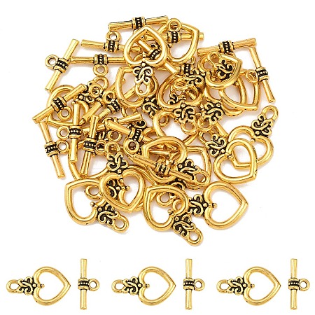 20Pcs Tibetan Style Toggle Clasps TIBE-YW0002-03-1