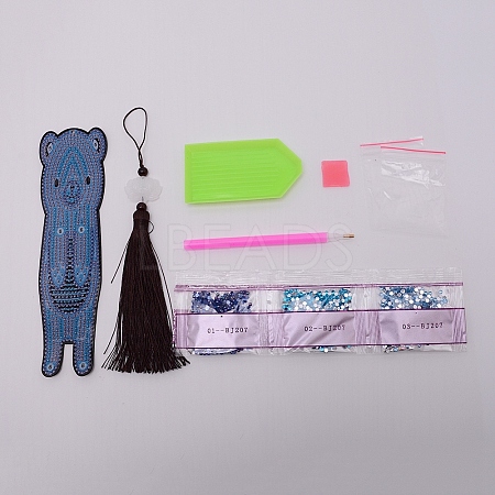 DIY Bookmark Diamond Painting Kits For Kids DIY-TAC0008-03-1