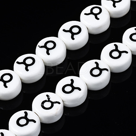 Handmade Porcelain Ceramic Beads Strands PORC-S502-032F-1