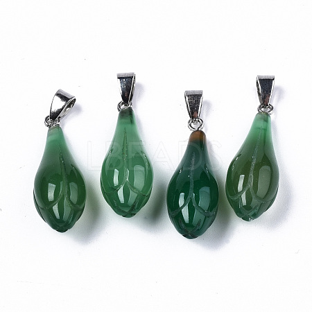 Natural Agate Pendants G-S359-190-1