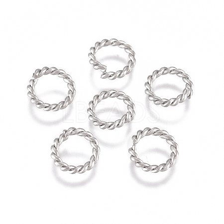 Non-Tarnish 304 Stainless Steel Twisted Jump Rings X-STAS-G225-12P-02-1