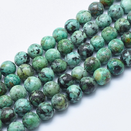 Natural African Turquoise(Jasper) Beads Strands G-E444-47-10mm-1