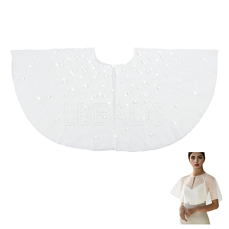 Polyester Gauze Bridal Shawl AJEW-ME0002-74A-1