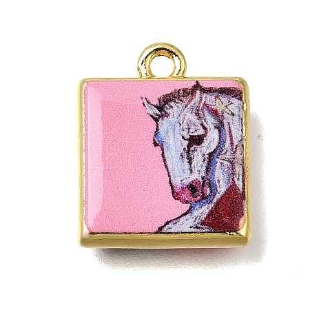 Printed Brass Pendants KK-CBAE379-02G-A-1