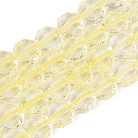 Transparent Crackle Glass Beads Strands GLAA-Q108-03A-01-1