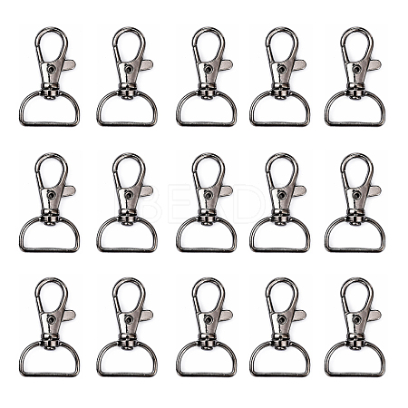Zinc Alloy Swivel D Rings Lobster Claw Clasps X1-E341-8-B-1