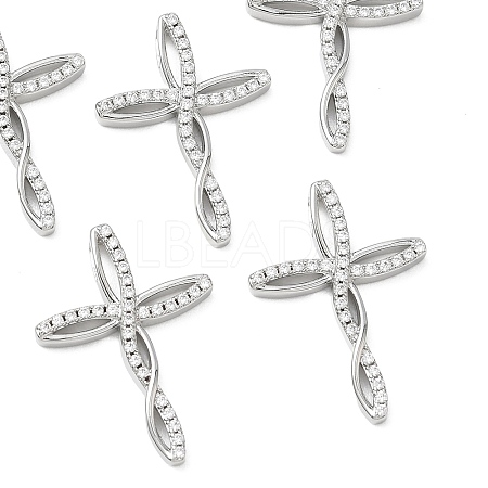 SHEGRACE Brass Clear Cubic Zirconia Pendants XGRQ3K388-566P-1