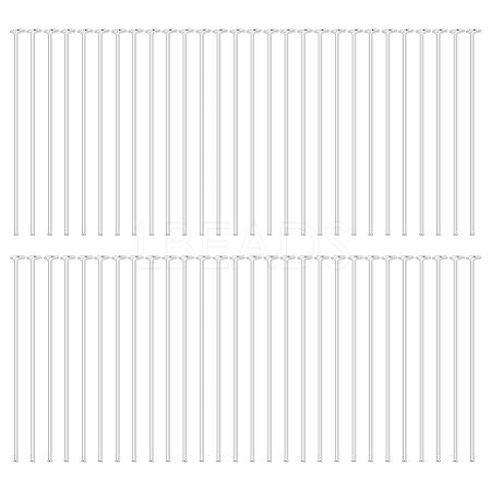 60Pcs 925 Sterling Silver Flat Head Pins STER-BC0002-17A-1