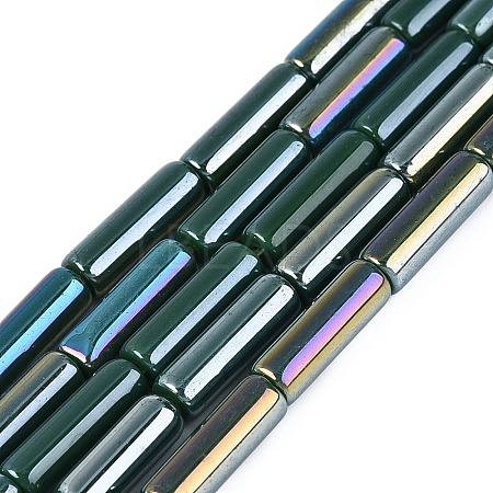 Electroplate Opaque Glass Beads Strands X-EGLA-Q132-02A-B01-1