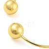 Round Beaded Brass Cuff Bangles BJEW-Q769-01G-3