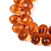 Baking Paint Transparent Glass Beads Strands GL-N005-02A-D05-3