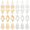 60Pcs 10 Style Brass Charms & Pendants KK-PH0004-71-1