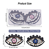 CHGCRAFT 4Pcs 2 Colors Computerized Embroidery Cloth Iron On Patches PATC-CA0001-02-2