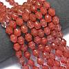 Synthetic Cherry Quartz Glass Beads Strands G-K389-D19-01-2