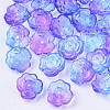 Two Tone Transparent Spray Painted Glass Beads GLAA-T013-01-C02-1