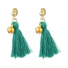 Christmas Tree Tassel Dangle Earrings EJEW-JE06104-1