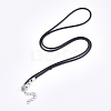 Waxed Cord Necklace Making with Iron Findings NJEW-R229-2.0mm-02-2