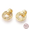 925 Sterling Silver Micro Pave Cubic Zirconia Charms STER-T004-25G-1