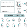 54Pcs 9 Style Alloy Resin Pendants FIND-PH0006-15-2