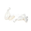 Natural White Shell Butterfly Pendants KK-U043-25S-2