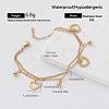 Summer Beach 304 Stainless Steel Charm Anklets for Women UX9866-3-1