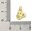 Brass Micro Pave Clear Cubic Zirconia Charms KK-M283-17B-01-3