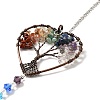 Chakra Theme Gemstone Pendant Decoration LS-AJEW-P098-12P-3